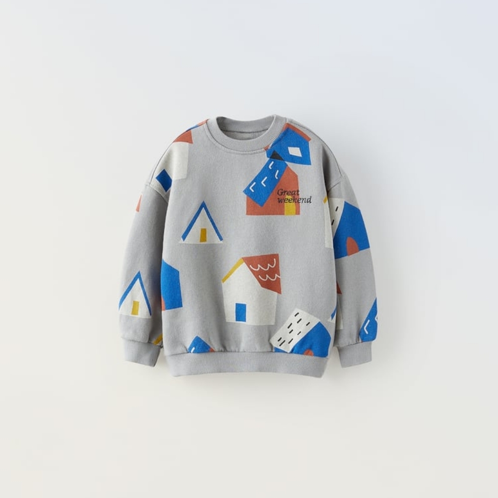 ZARA LITTLE HOUSES SWEATSHIRT